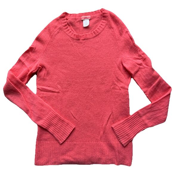 J Crew Cable Knit Cashmere Blend Sweater Women's Size XS Pink Wool Preppy - Picture 2 of 4